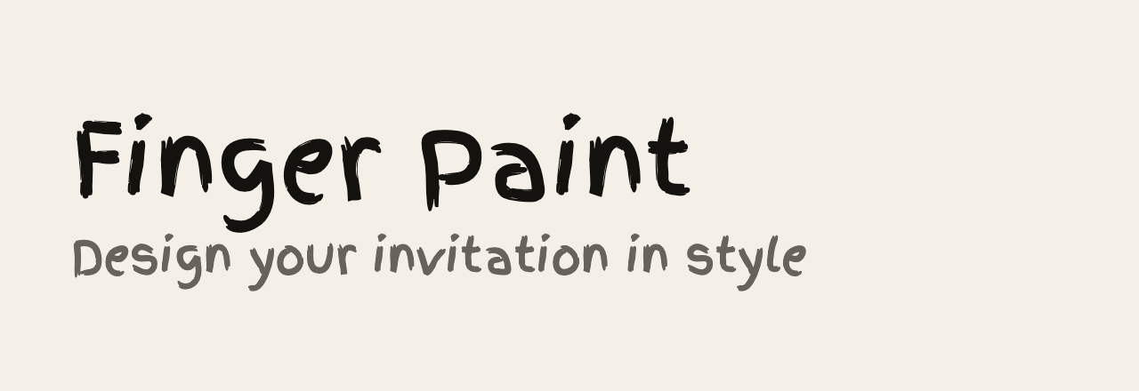 عيّنة خط Finger Paint