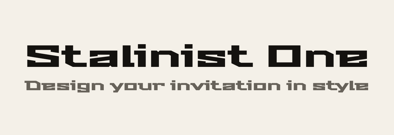 عيّنة خط Stalinist One