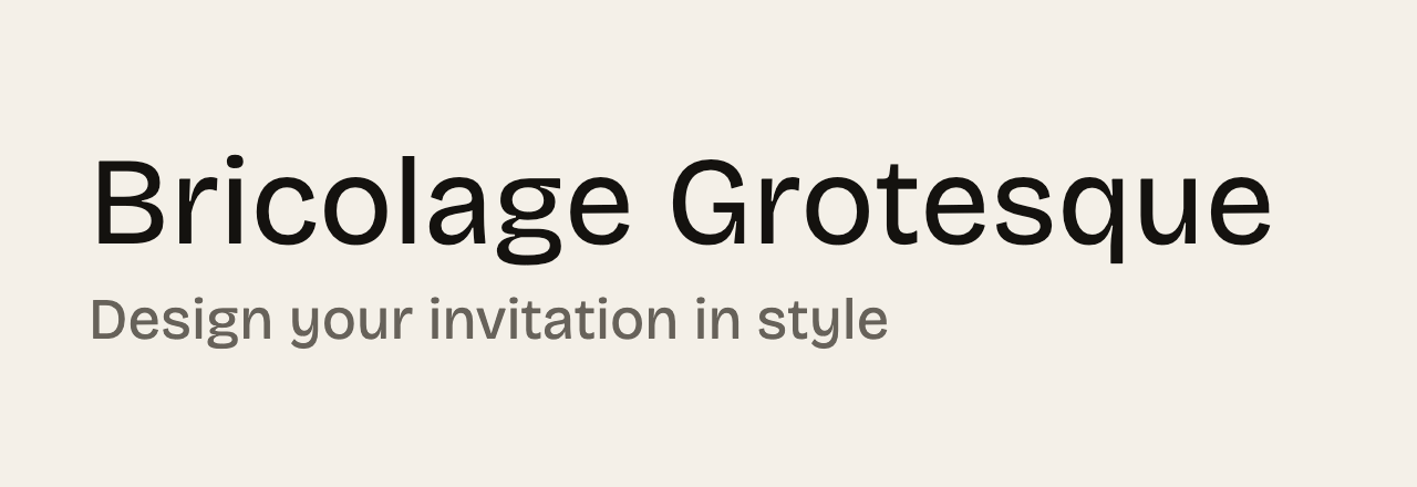 عيّنة خط Bricolage Grotesque