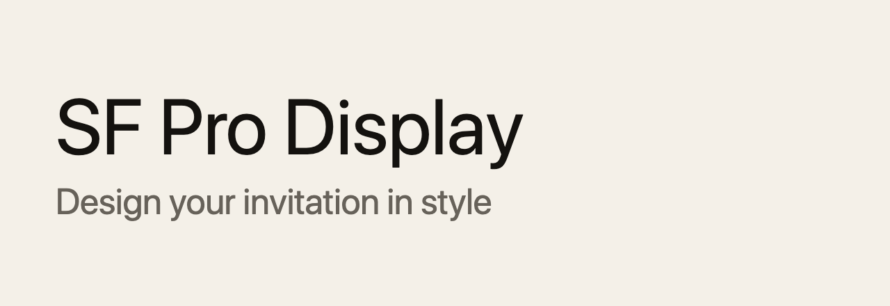عيّنة خط SF Pro Display