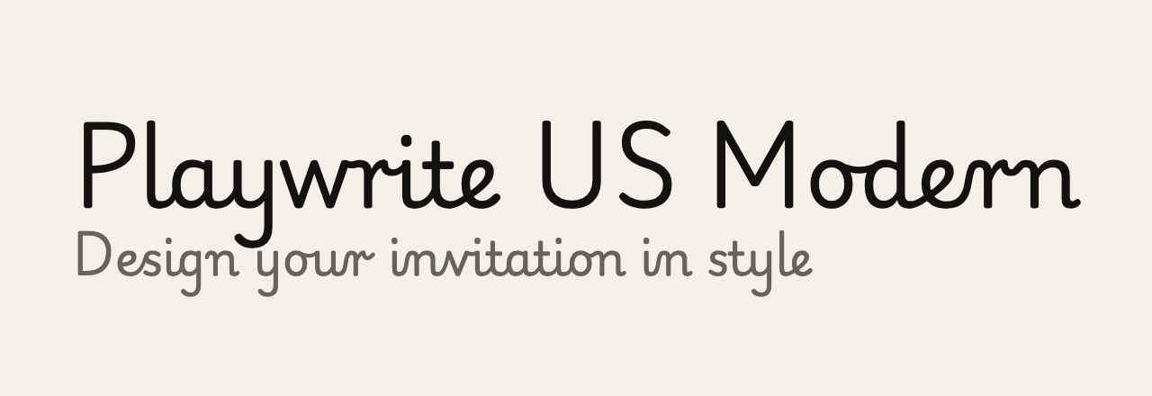 عيّنة خط Playwrite US Modern