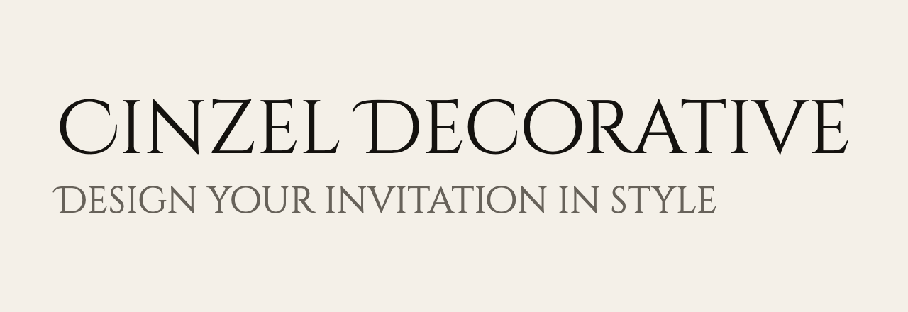 عيّنة خط Cinzel Decorative