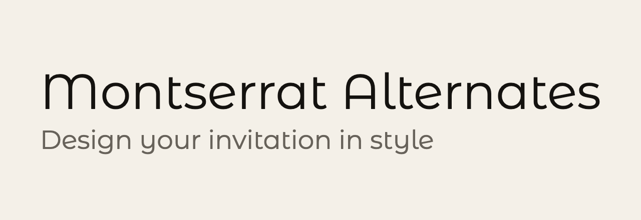 عيّنة خط Montserrat Alternates