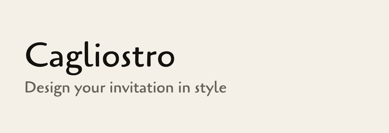 عيّنة خط Cagliostro