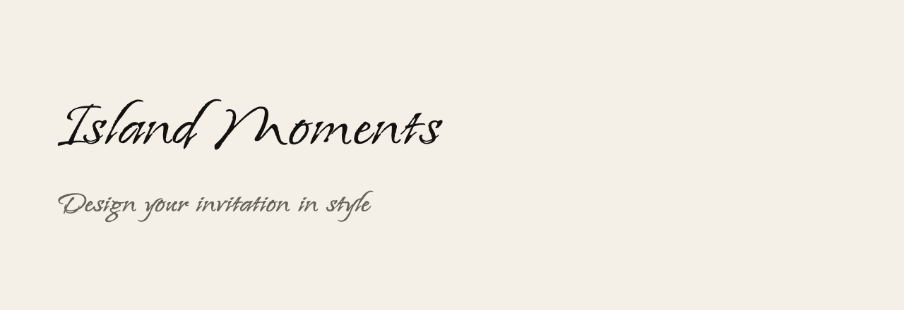 عيّنة خط Island Moments