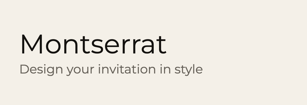 عيّنة خط Montserrat