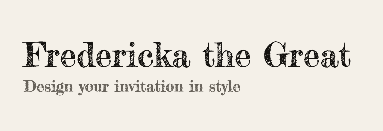 عيّنة خط Fredericka the Great