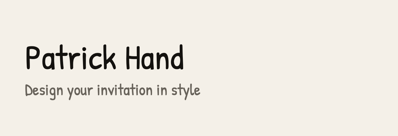 عيّنة خط Patrick Hand