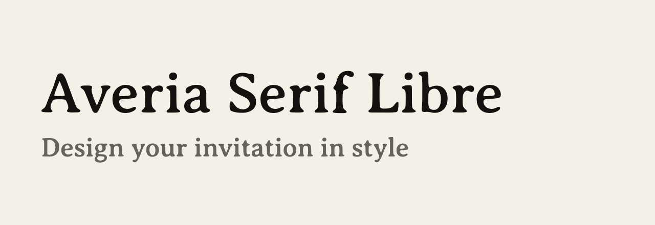 عيّنة خط Averia Serif Libre
